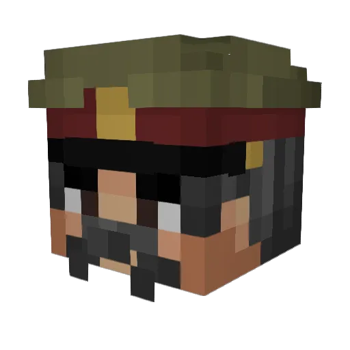 Nepoomuk Minecraft avatar head, 3D render