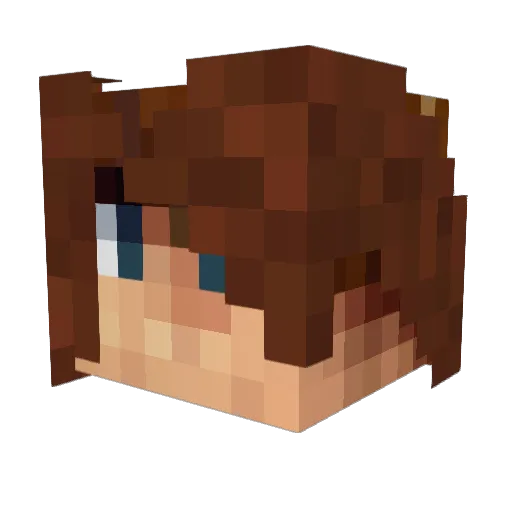 Neptimite Minecraft avatar head, 3D render