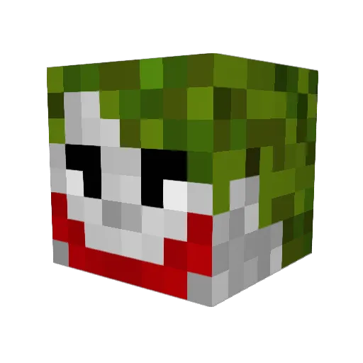 Neptun_09 Minecraft avatar head, 3D render