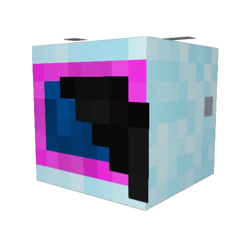NeptuneRose Minecraft avatar head, 3D render