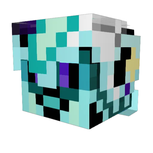 Neptune_lol13 Minecraft avatar head, 3D render