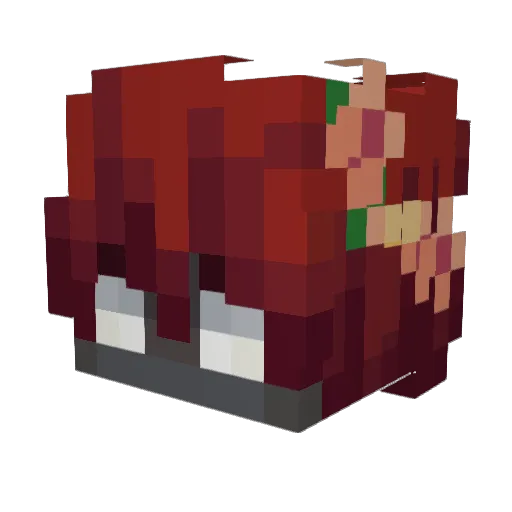 Neptuneeee_ Minecraft avatar head, 3D render