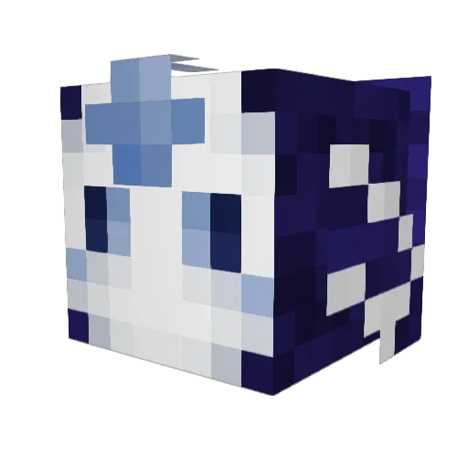 Neptunnae Minecraft avatar head, 3D render