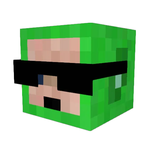 Neptury_Frayze Minecraft avatar head, 3D render