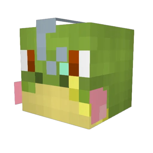 Neptven Minecraft avatar head, 3D render