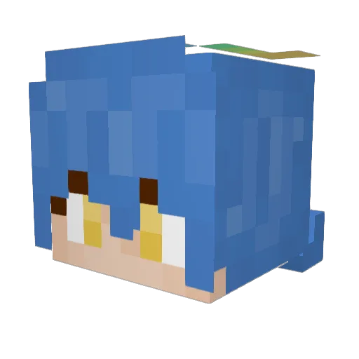 NeptvneV Minecraft avatar head, 3D render