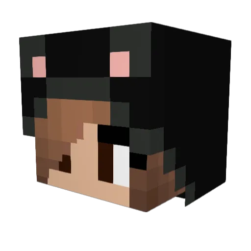 Nepuli Minecraft avatar head, 3D render