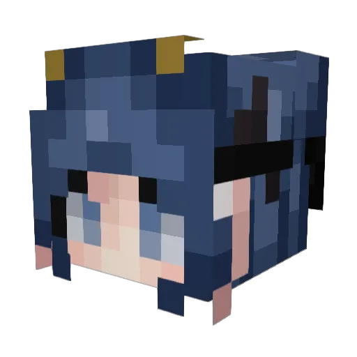 Nepwing Minecraft avatar head, 3D render