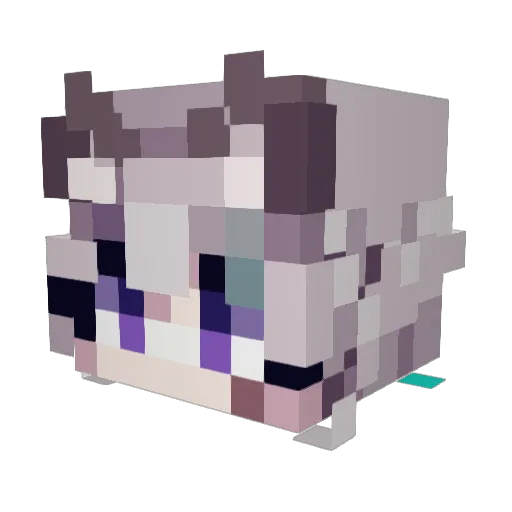 Nepyutsu Minecraft avatar head, 3D render