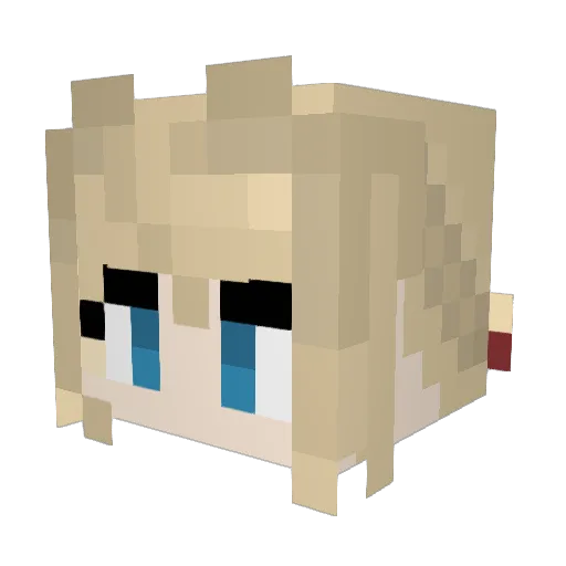 Nequirk Minecraft avatar head, 3D render