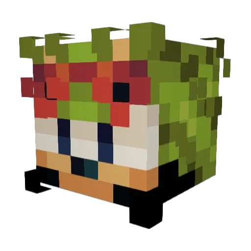 Ner0VA Minecraft avatar head, 3D render