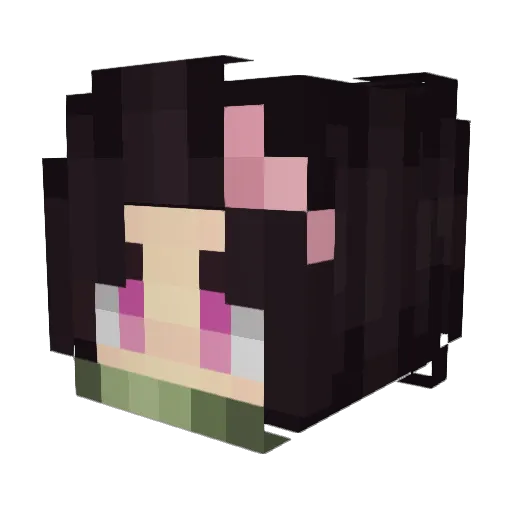 Ner0z_ Minecraft avatar head, 3D render
