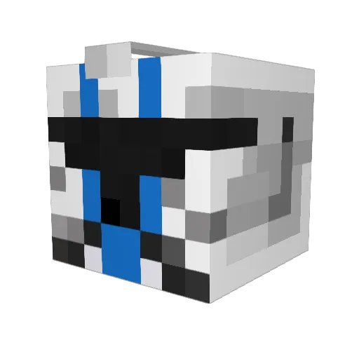 NerHero Minecraft avatar head, 3D render