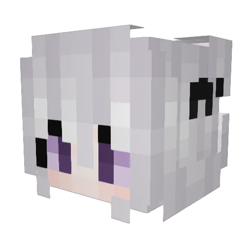 Neraconis Minecraft avatar head, 3D render