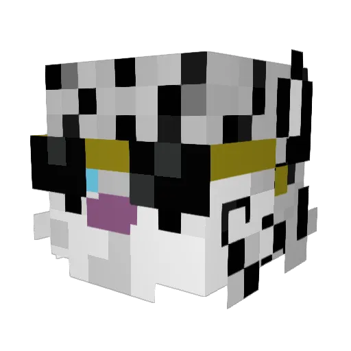 Neracuss Minecraft avatar head, 3D render