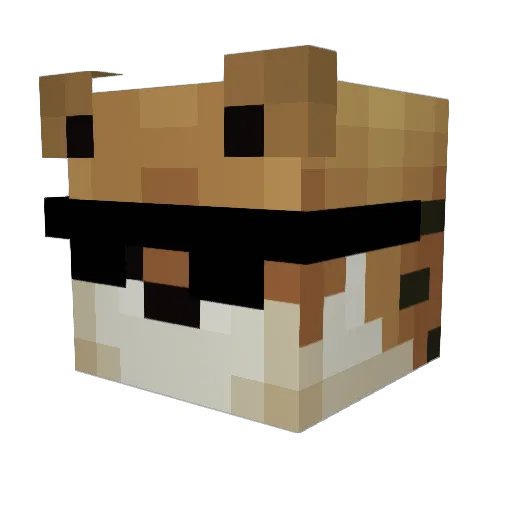 Neradnik Minecraft avatar head, 3D render