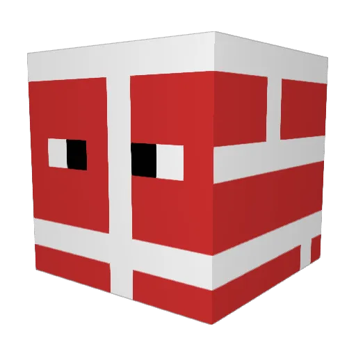 Nerao Minecraft avatar head, 3D render