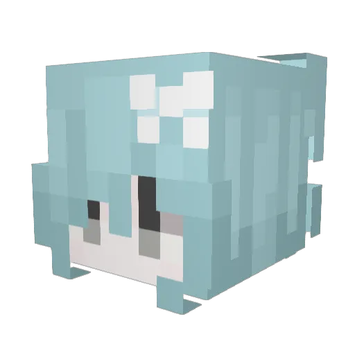 Nerbzzz Minecraft avatar head, 3D render