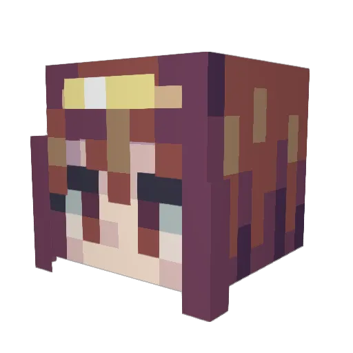Nercost Minecraft avatar head, 3D render