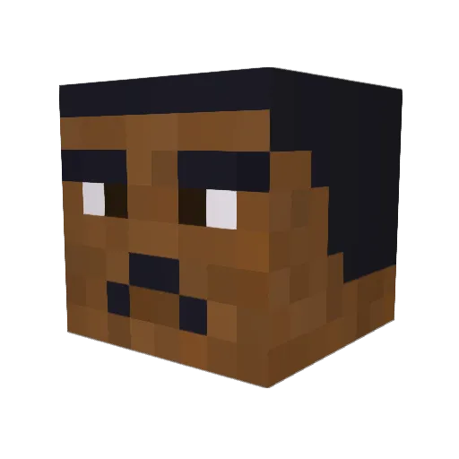 Nerd0010110 Minecraft avatar head, 3D render