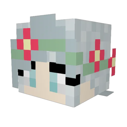 Nerd1a_ Minecraft avatar head, 3D render