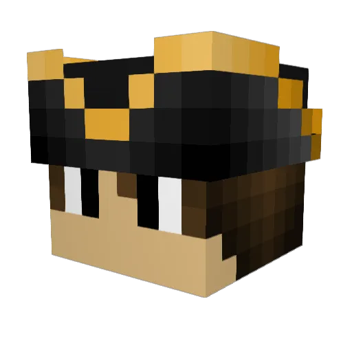 NerdBEF Minecraft avatar head, 3D render