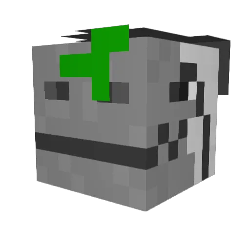NerdCuddles Minecraft avatar head, 3D render