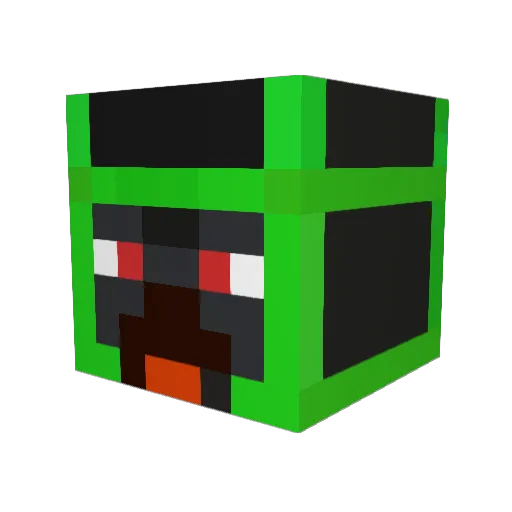 NerdECraft Minecraft avatar head, 3D render