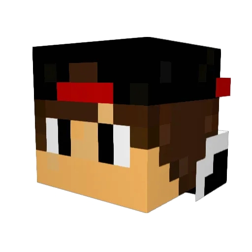 NerdGamer Minecraft avatar head, 3D render