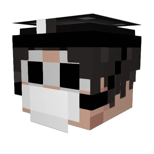 NerdGordo24 Minecraft avatar head, 3D render