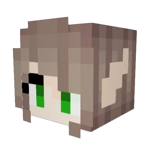 NerdHumor Minecraft avatar head, 3D render