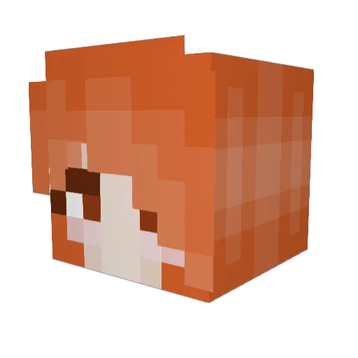 NerdKeksi Minecraft avatar head, 3D render