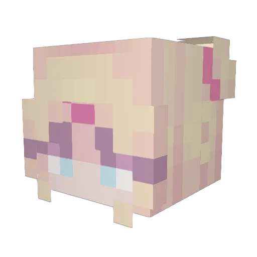 NerdKitty Minecraft avatar head, 3D render