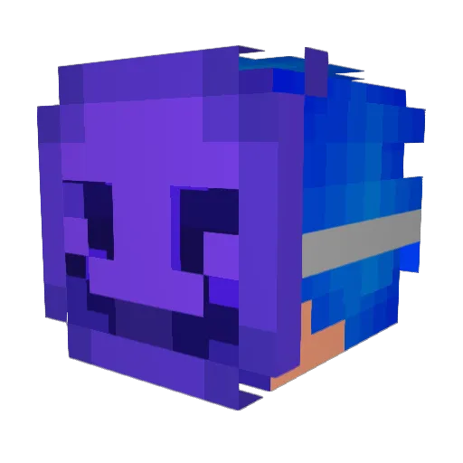NerdMataRindo Minecraft avatar head, 3D render