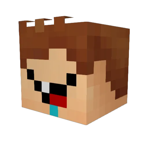 Nerd_Gamer_ Minecraft avatar head, 3D render