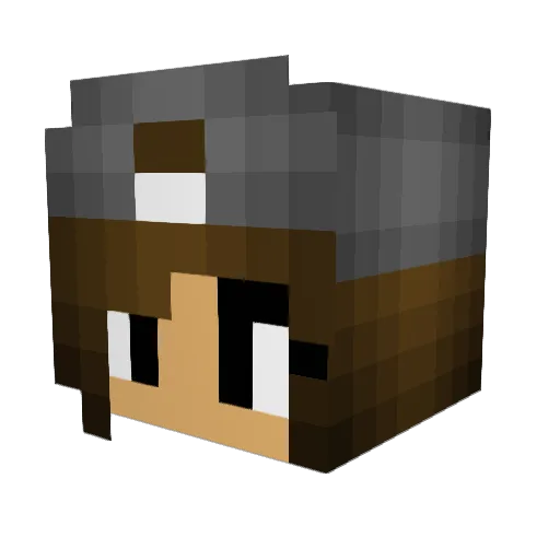 Nerdafied Minecraft avatar head, 3D render