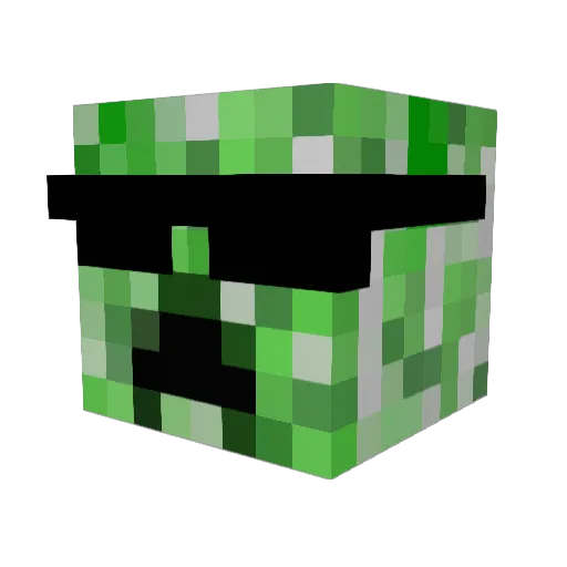 Nerdbyte Minecraft avatar head, 3D render