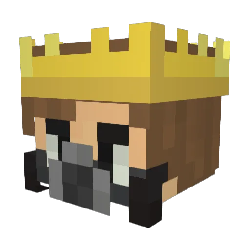 Nerddo Minecraft avatar head, 3D render