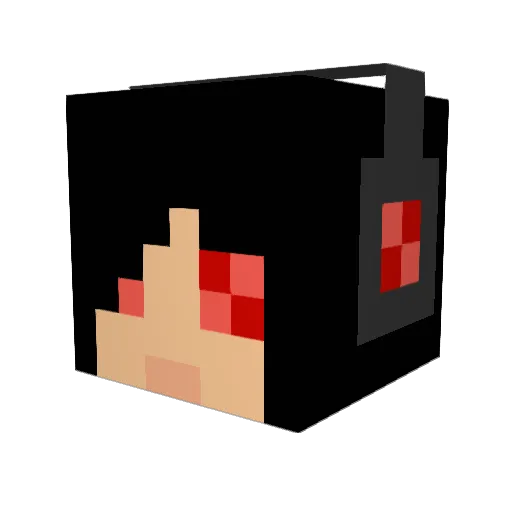 Nerdfighters Minecraft avatar head, 3D render