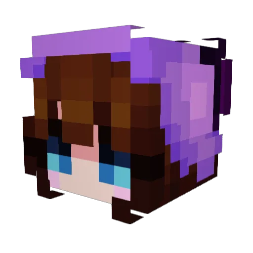 Nerdloaf Minecraft avatar head, 3D render