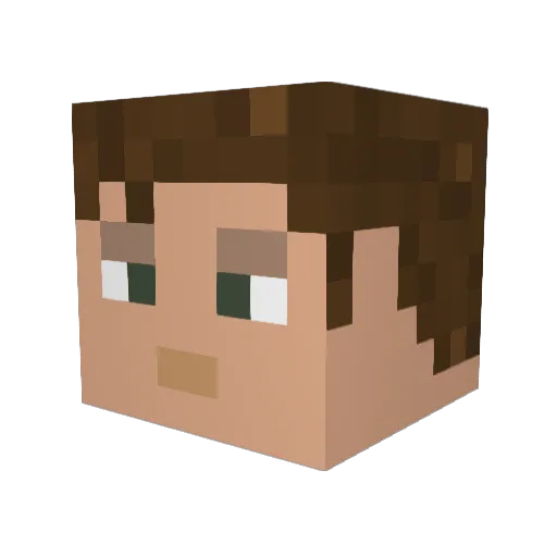 NerdlyNubbits Minecraft avatar head, 3D render
