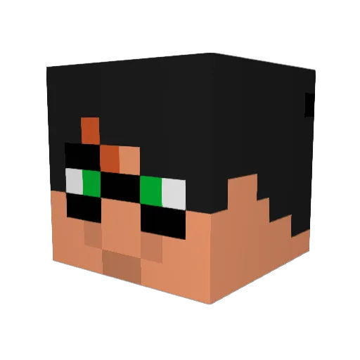 Nerdman3000 Minecraft avatar head, 3D render