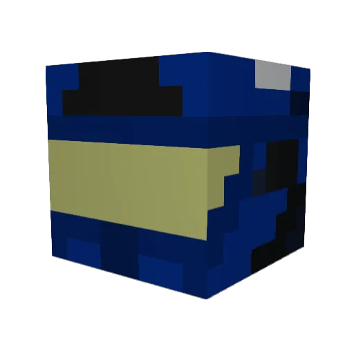 Nerdsy Minecraft avatar head, 3D render