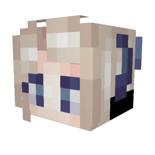 NerdyAnimals Minecraft avatar head, 3D render