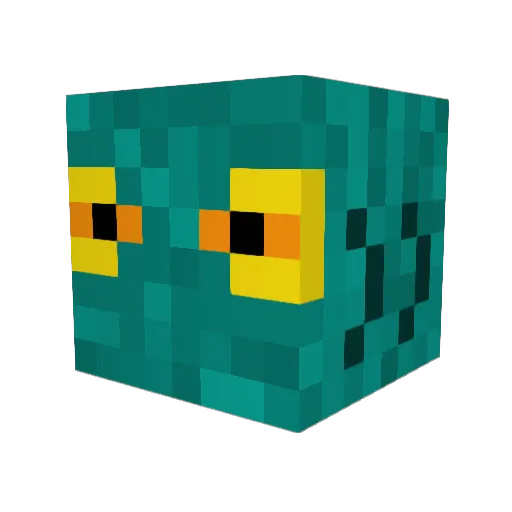 NerdyFisher Minecraft avatar head, 3D render
