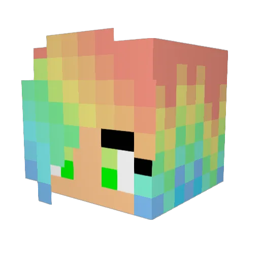 NerdyGirl808 Minecraft avatar head, 3D render