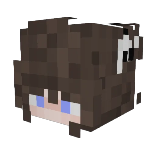 NerdyMadi Minecraft avatar head, 3D render