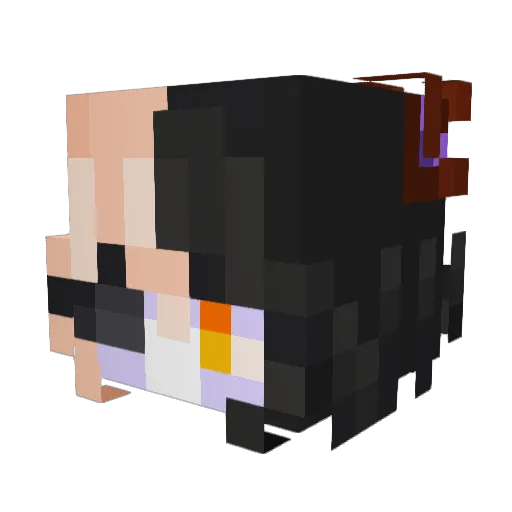 NerdyNooki Minecraft avatar head, 3D render