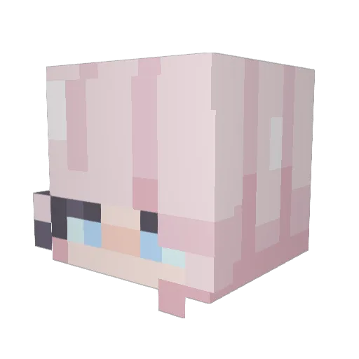NerdyPerson Minecraft avatar head, 3D render