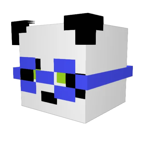 NerdyQwerty Minecraft avatar head, 3D render